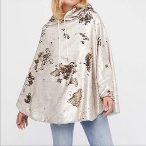 Free people sequin poncho